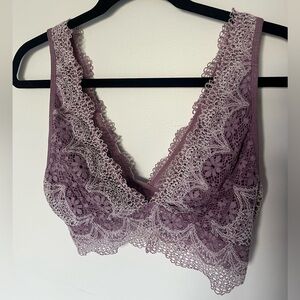 Victoria's Secret Lace Bralette in Lavender and Cream